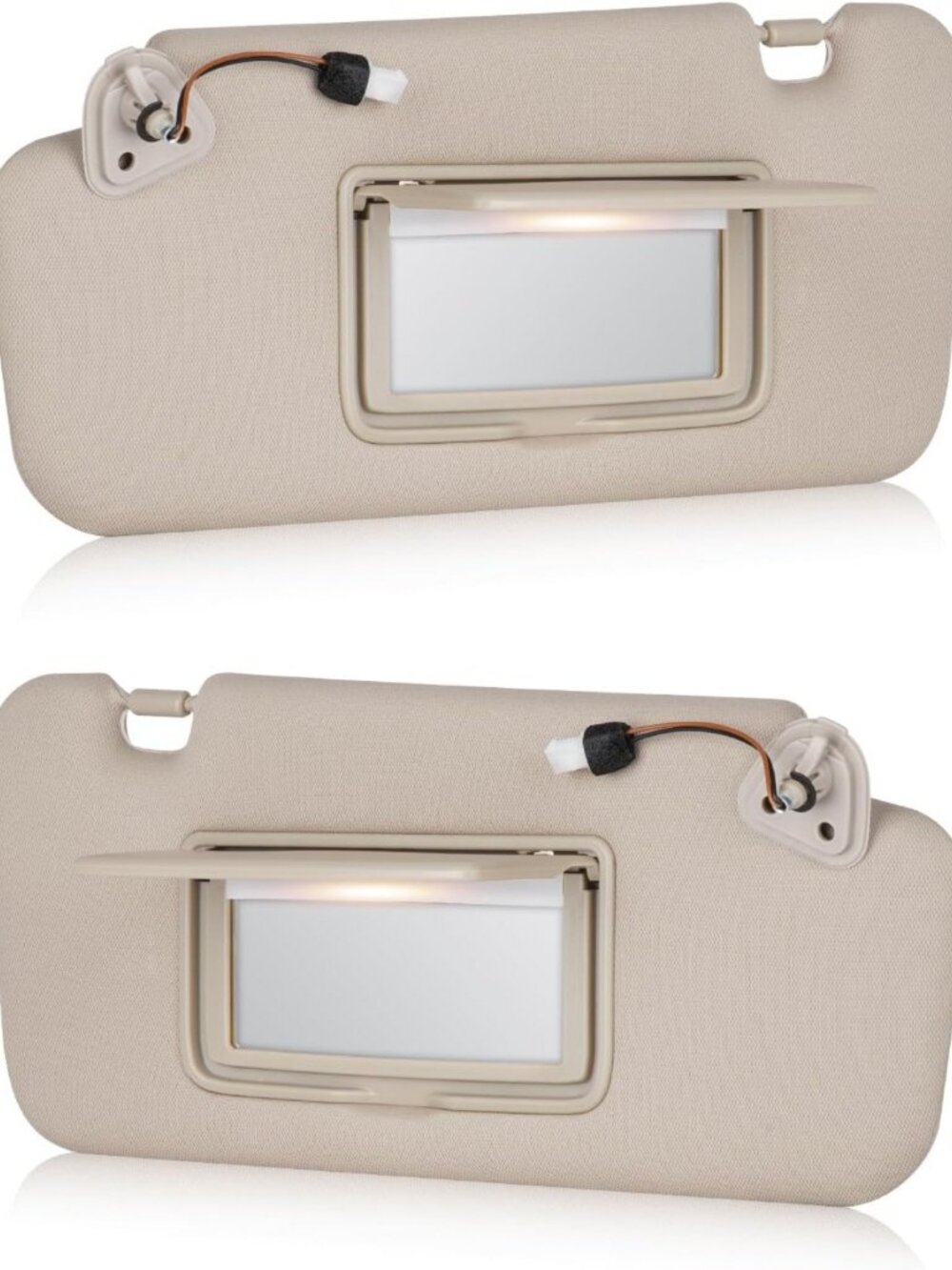 2Pcs Driver & Passenger Side Sun Visor with Light Fit for Nissan Murano 2009
